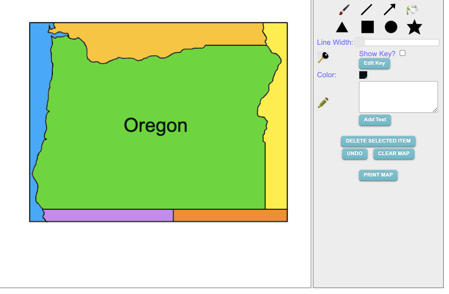 Make your Own Oregon Map Online